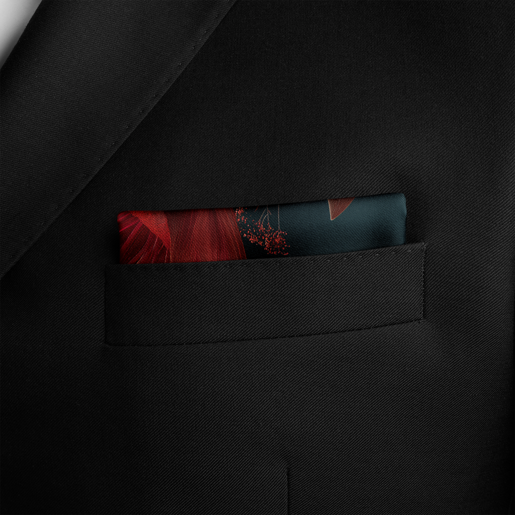 FLAREBLOOM SILK POCKET SQUARE