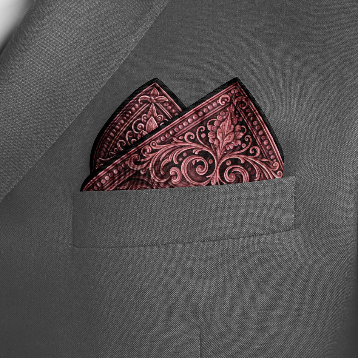 CELESTIA ROUGE SILK POCKET SQUARE