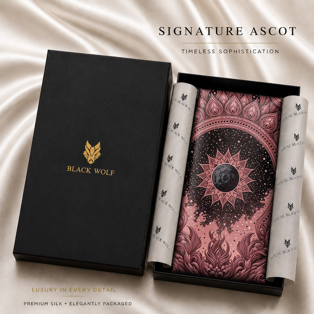 CELESTIA ROUGE SILK ASCOT – PREMIUM COLLECTION