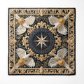 CELESTIAL DOVE CREST SILK POCKET SQUARE