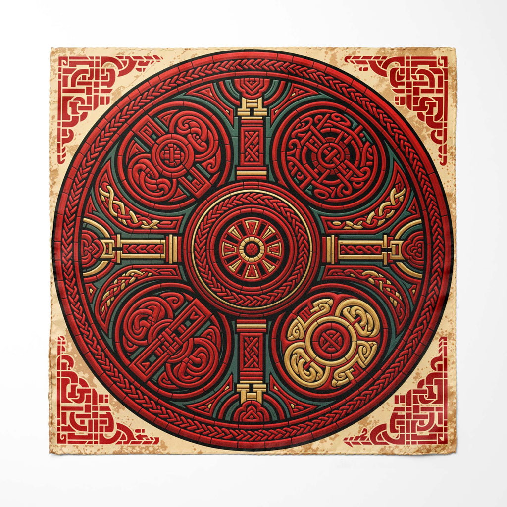 CELTIC CIRCLE SILK POCKET SQUARE
