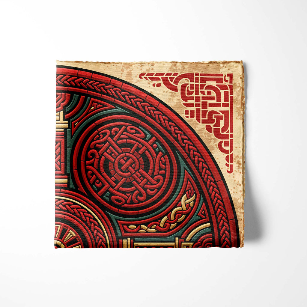CELTIC CIRCLE SILK POCKET SQUARE