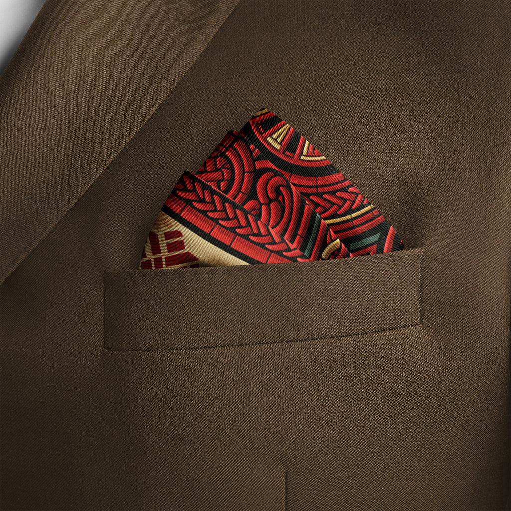 CELTIC CIRCLE SILK POCKET SQUARE