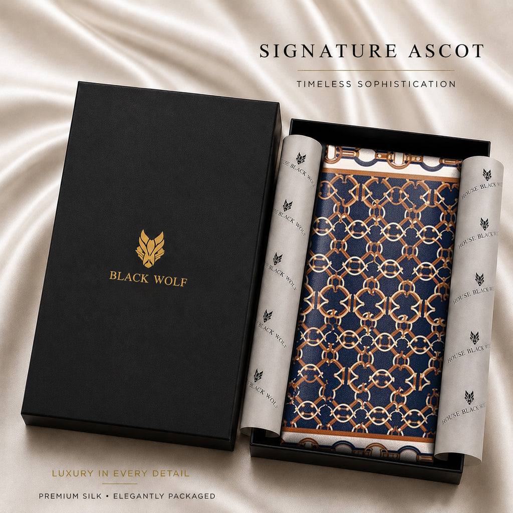 CHAIN ROYALE SILK ASCOT – PREMIUM COLLECTION