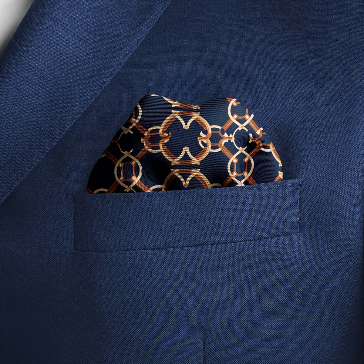 CHAIN ROYALE SILK POCKET SQUARE