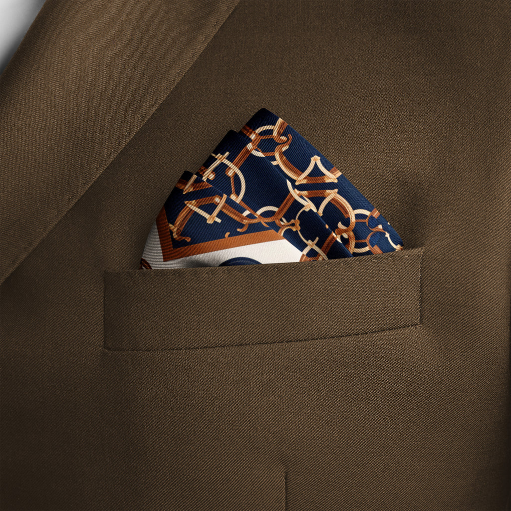 CHAIN ROYALE SILK POCKET SQUARE