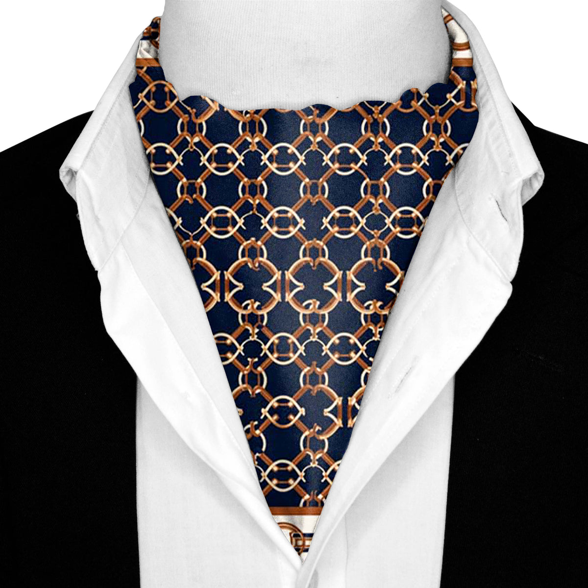 CHAIN ROYALE SILK ASCOT – PREMIUM COLLECTION