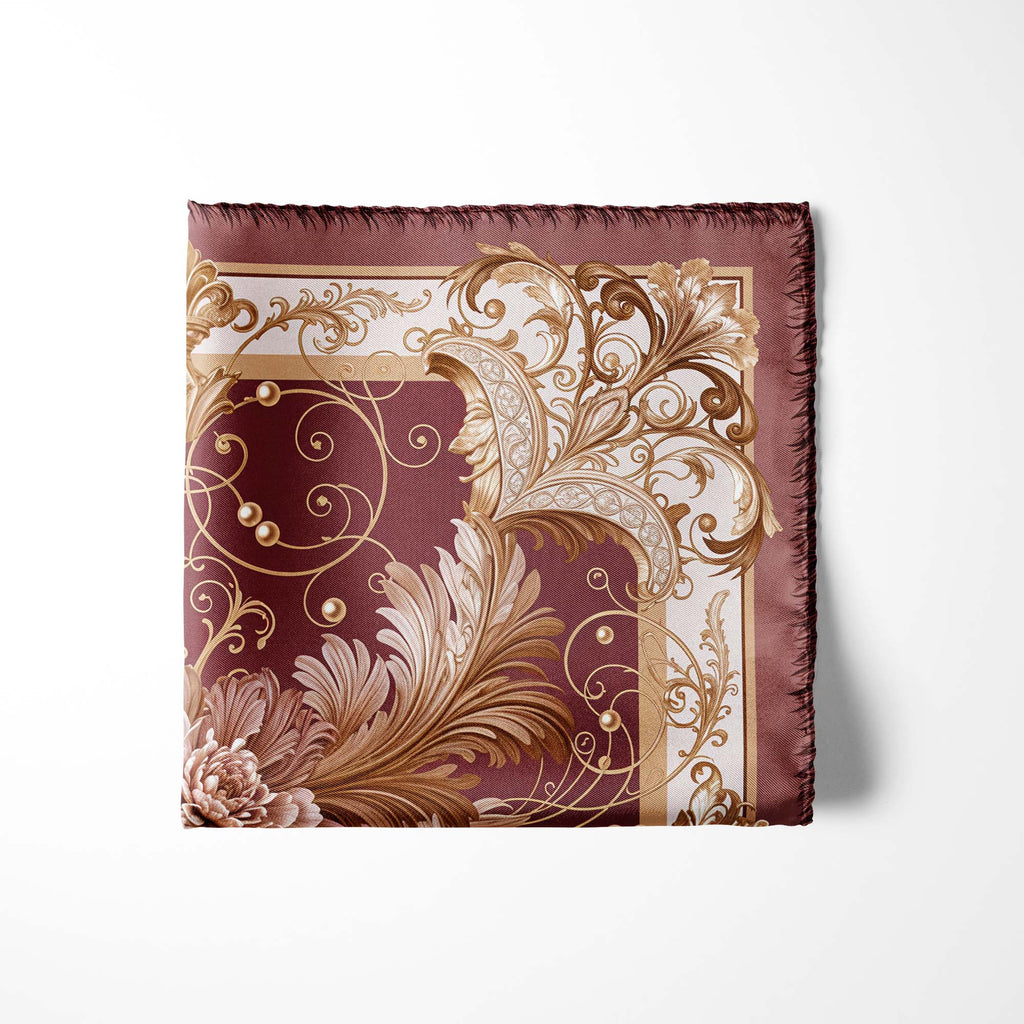 CHATEAU FLEUR SILK POCKET SQUARE