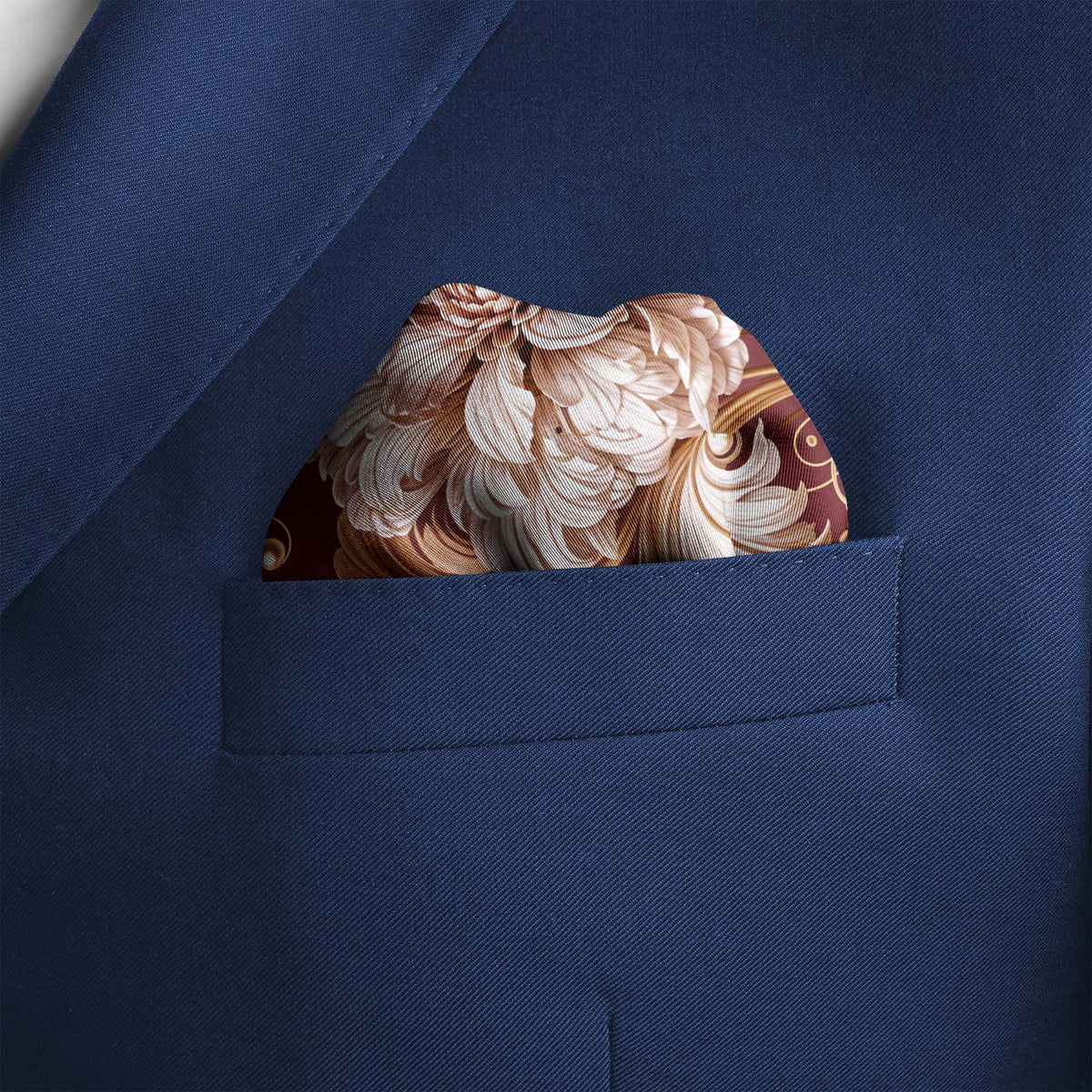 CHATEAU FLEUR SILK POCKET SQUARE