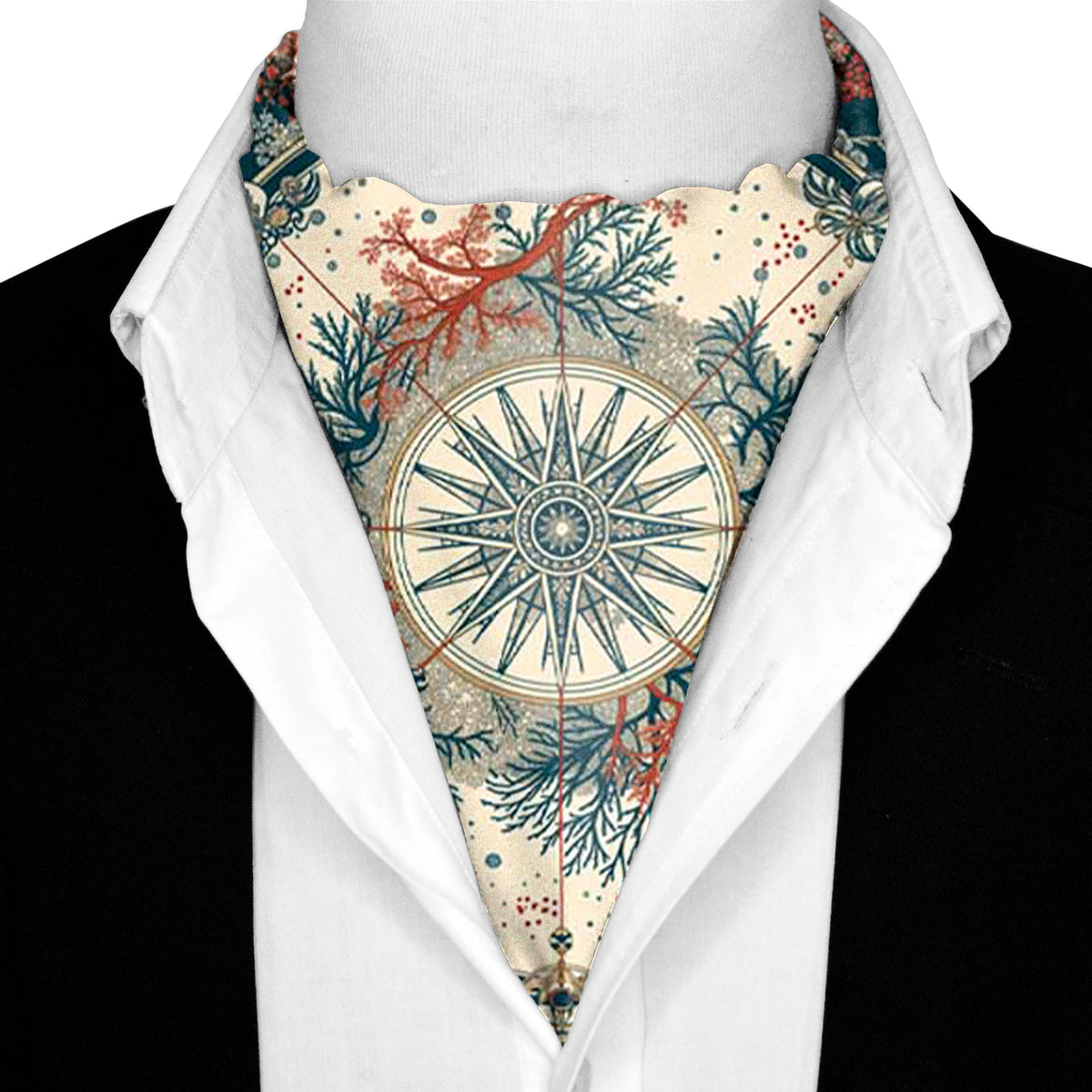 CORAL COMPASS GARDEN SILK ASCOT – PREMIUM COLLECTION
