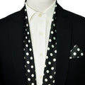 BLACK SMALL POLKA DOTS MEN SCARF AND POCKET SQUARE SET – PREMIUM COLLECTION