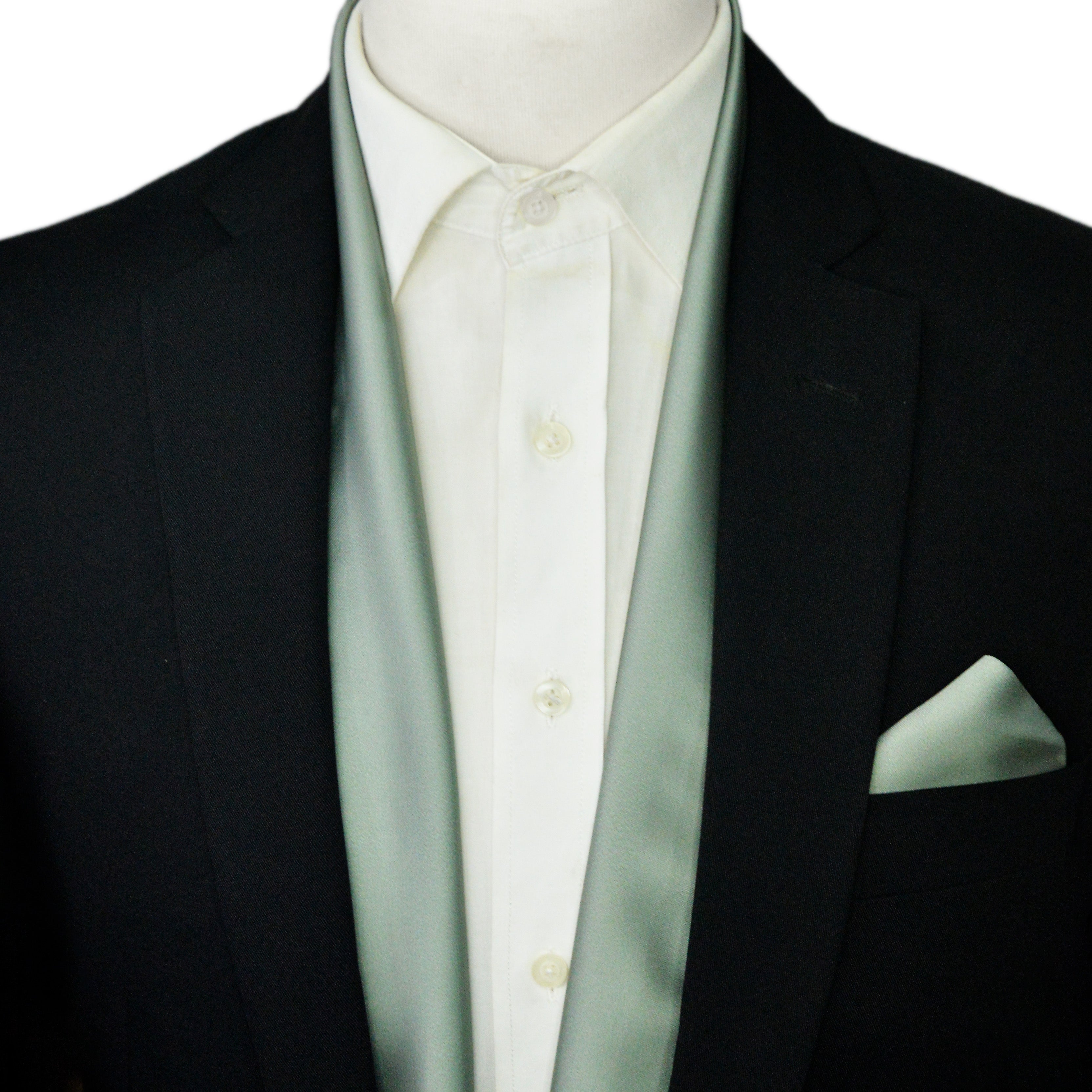 OLIVE LIGHT GREEN MEN SCARF AND POCKET SQUARE SET – PREMIUM COLLECTION