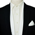 WHITE MEN SCARF AND POCKET SQUARE SET – PREMIUM COLLECTION