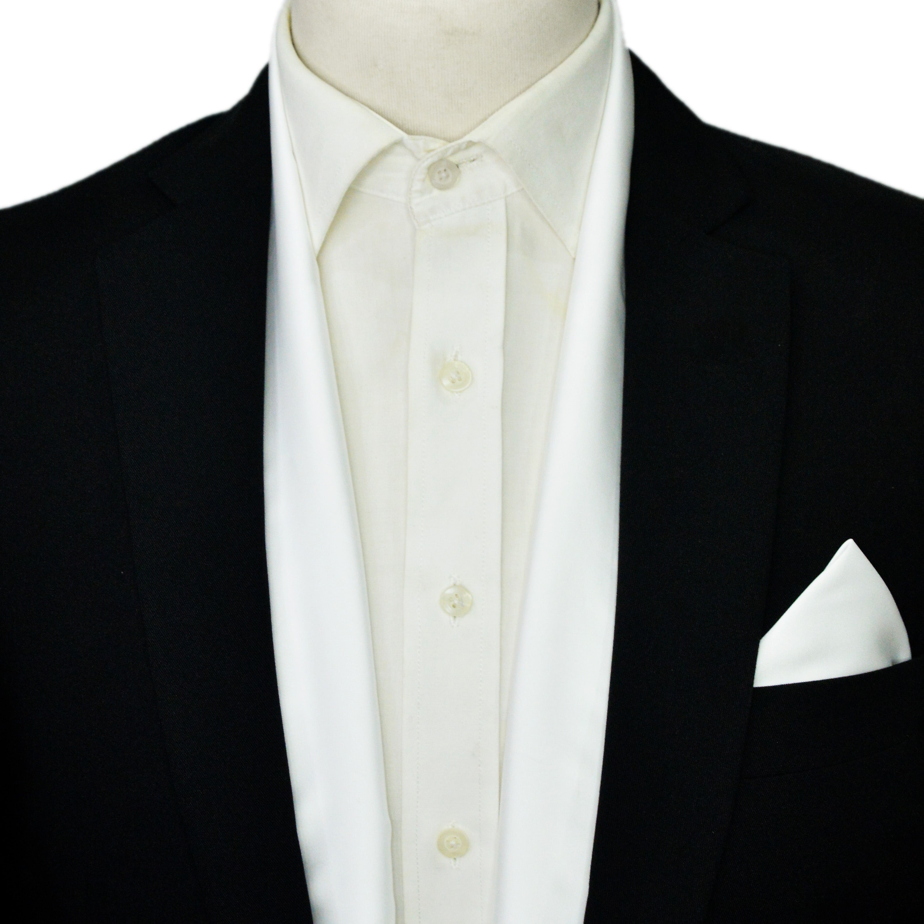 WHITE MEN SCARF AND POCKET SQUARE SET – PREMIUM COLLECTION