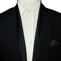 JET BLACK MEN SCARF AND POCKET SQUARE SET – PREMIUM COLLECTION
