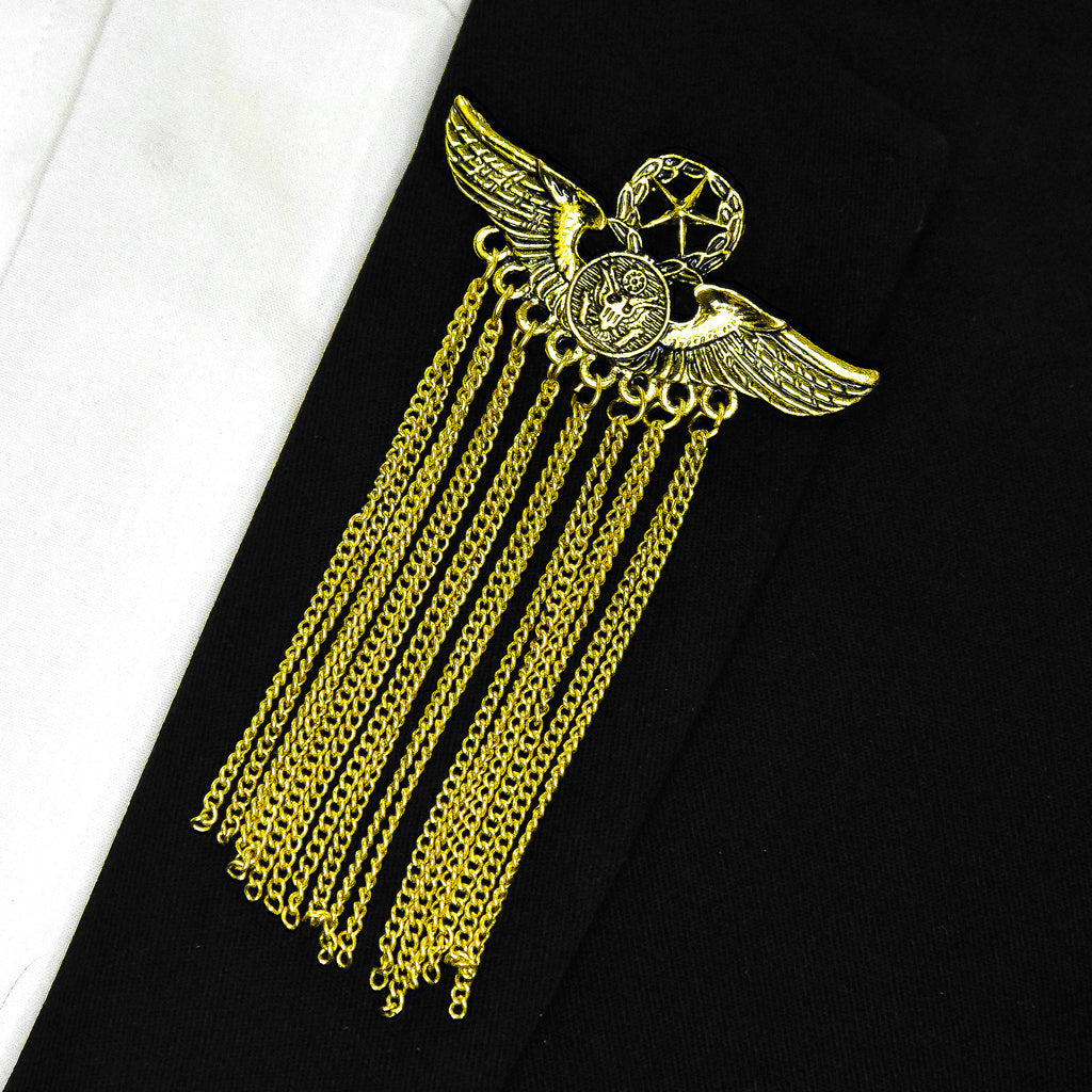GOLDEN EAGLE WING BROOCH