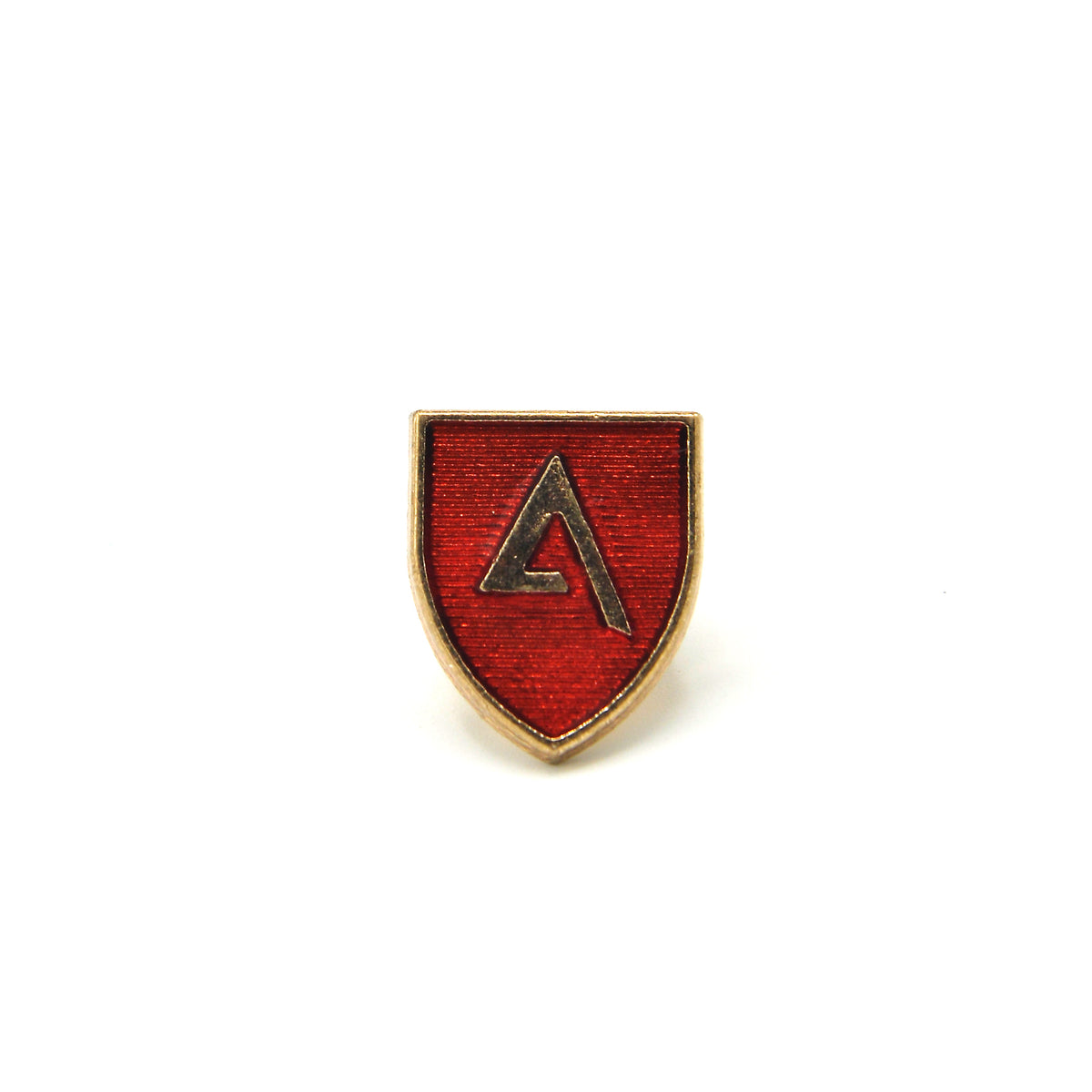 RED SOUVENIR SHIELD BROOCH