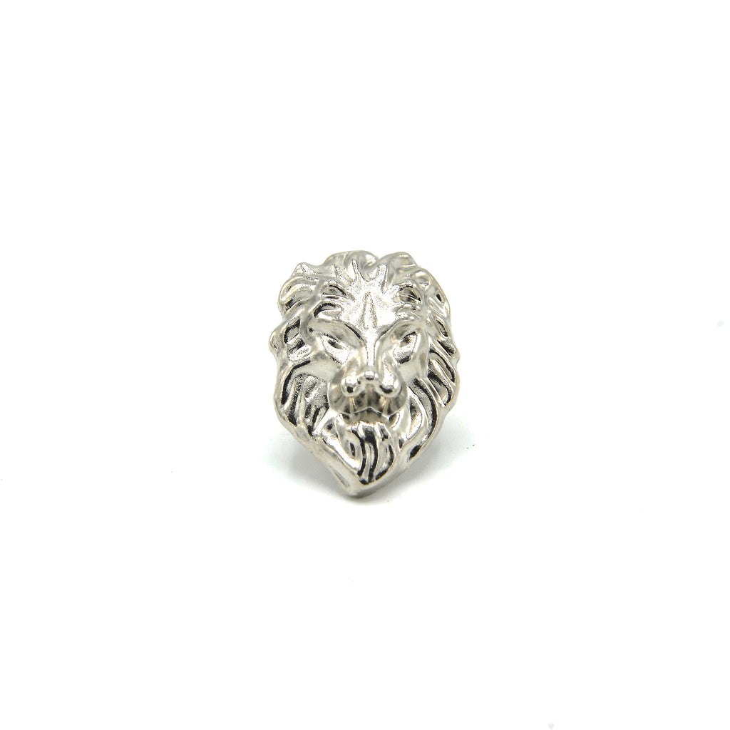 SILVER LION BROOCH