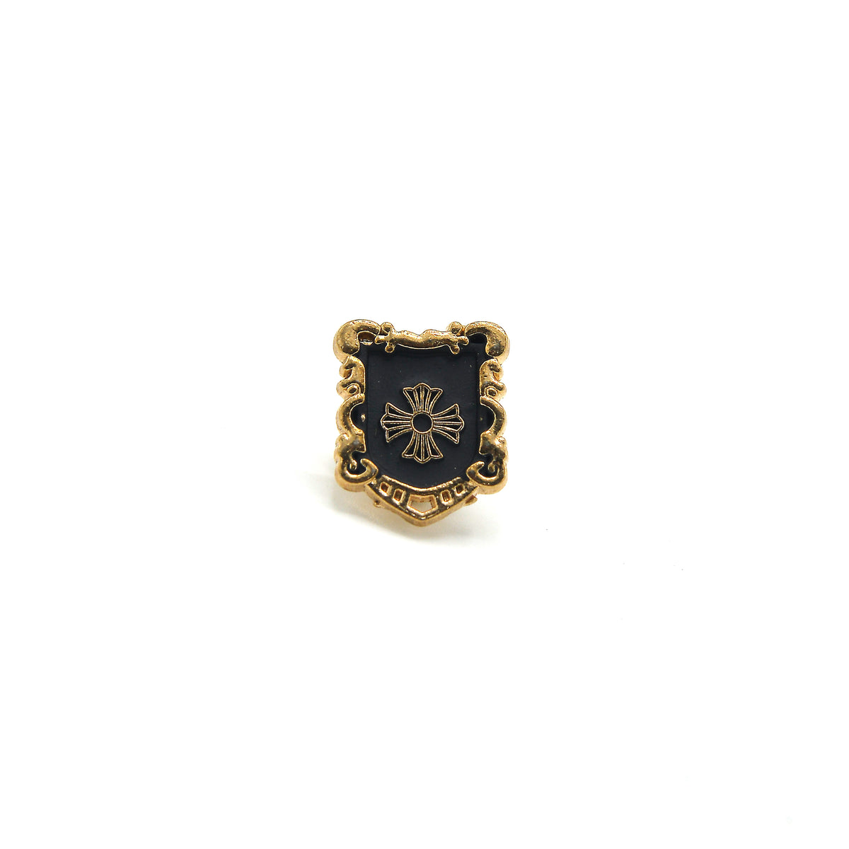 BLACK KNIGHT SHIELD BROOCH