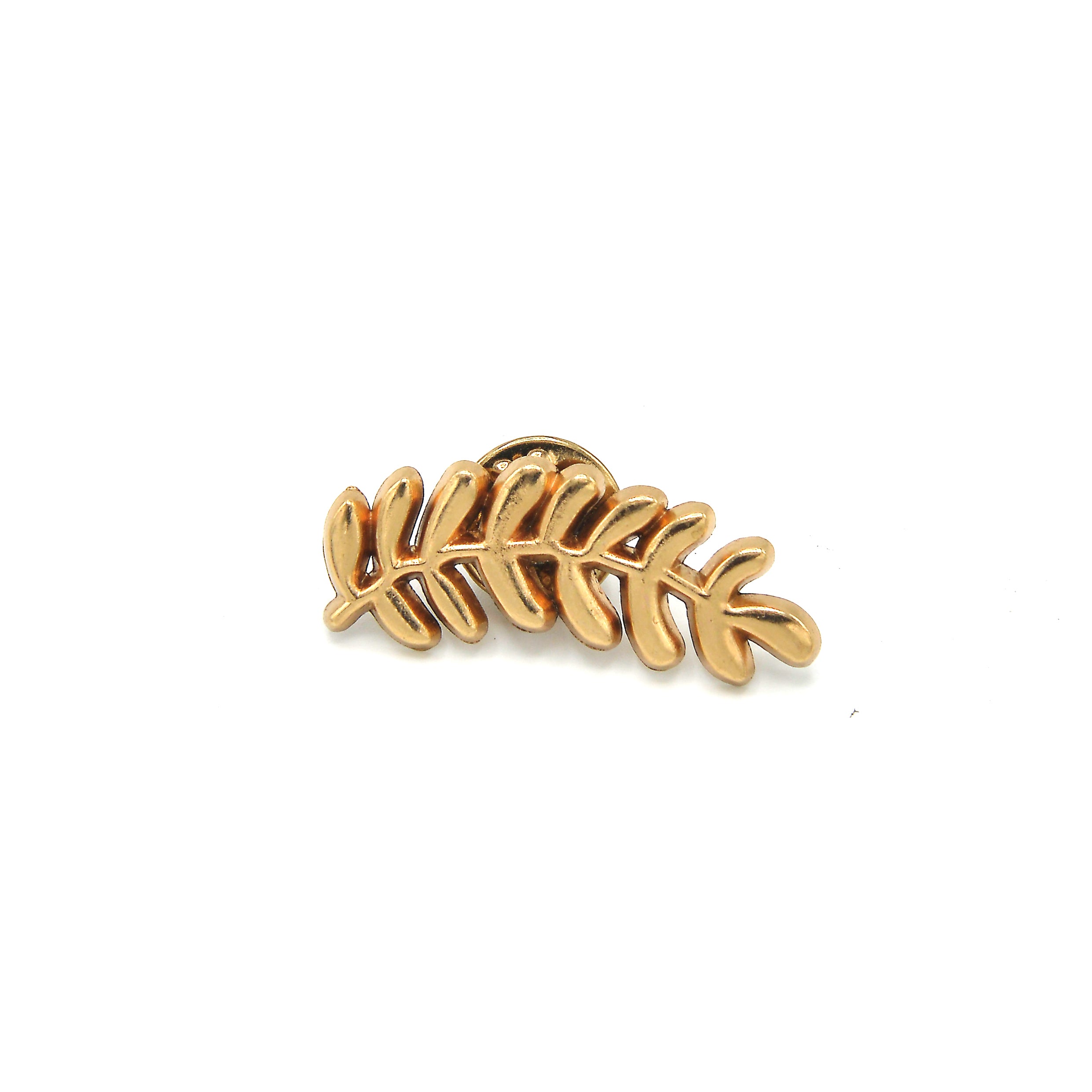 GOLDEN BARLEY LEAF BROOCH
