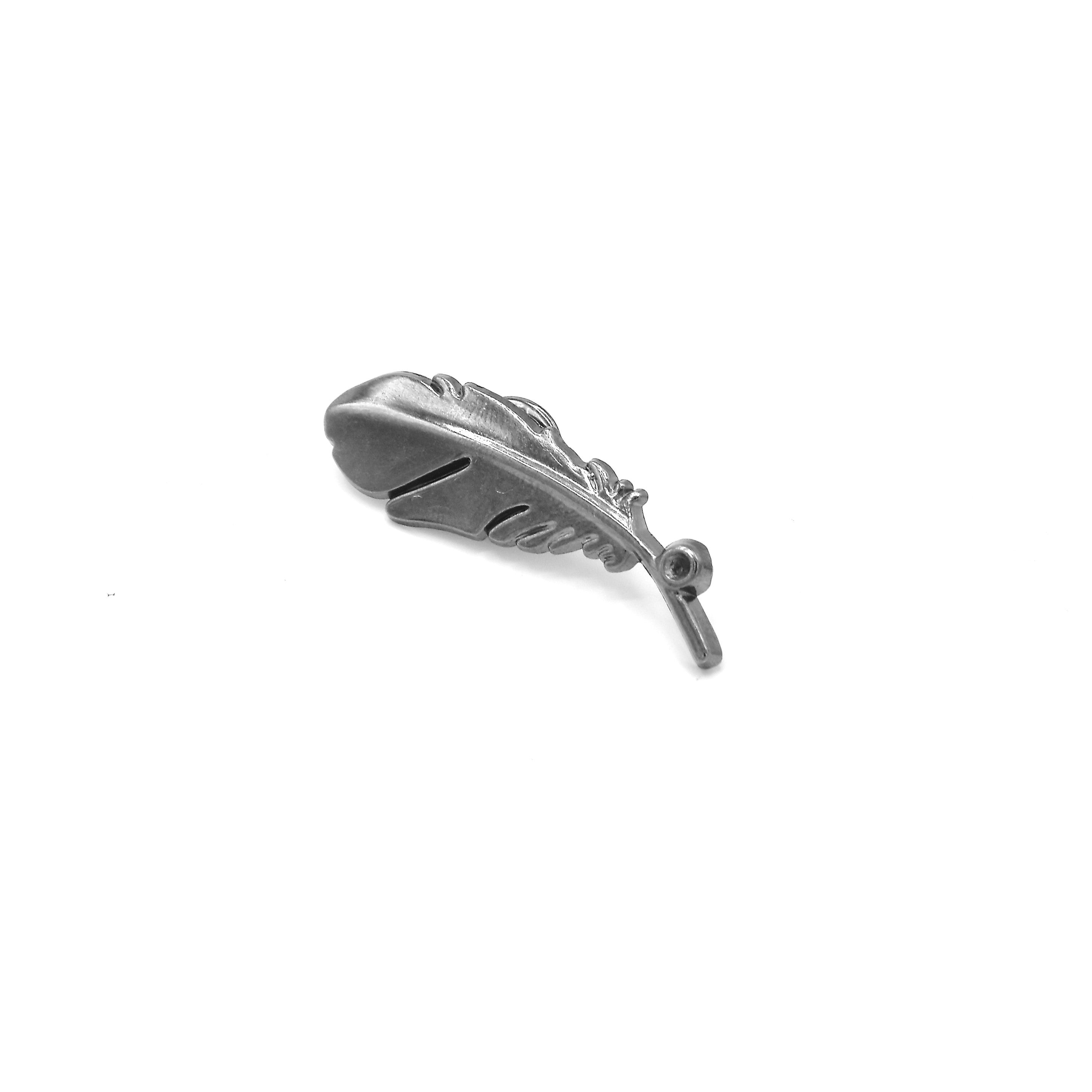 ROYAL SILVER LEAF BROOCH