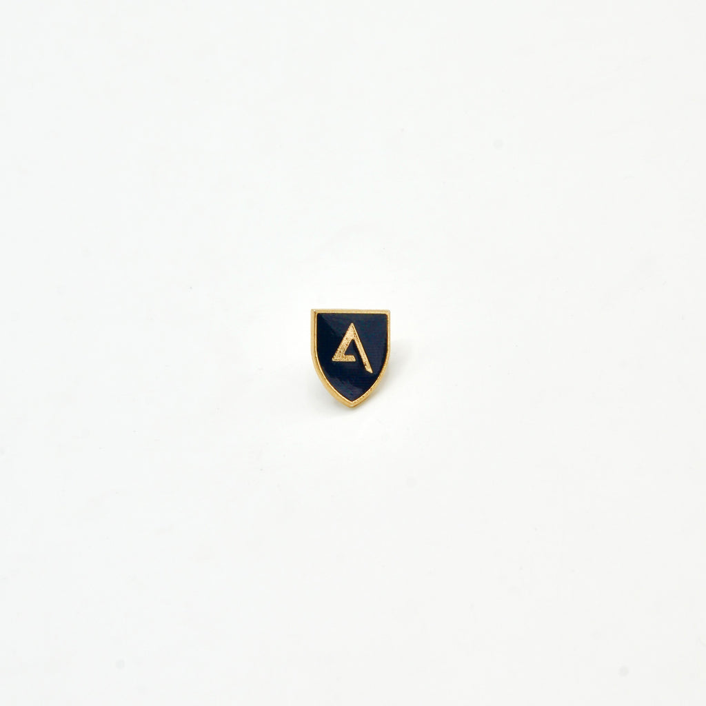 BLUE SOUVENIR SHIELD BROOCH