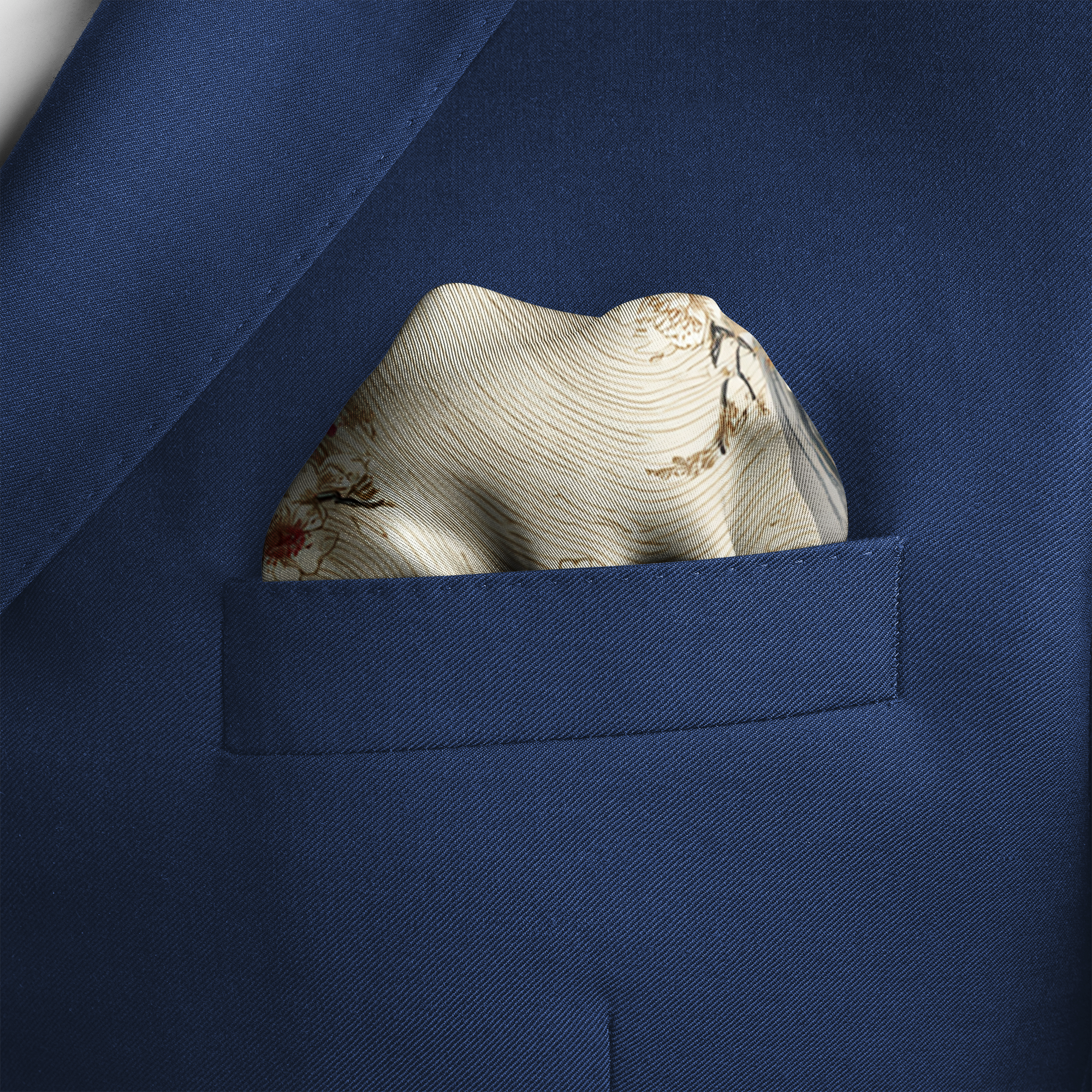 HANAMI SILK POCKET SQUARE