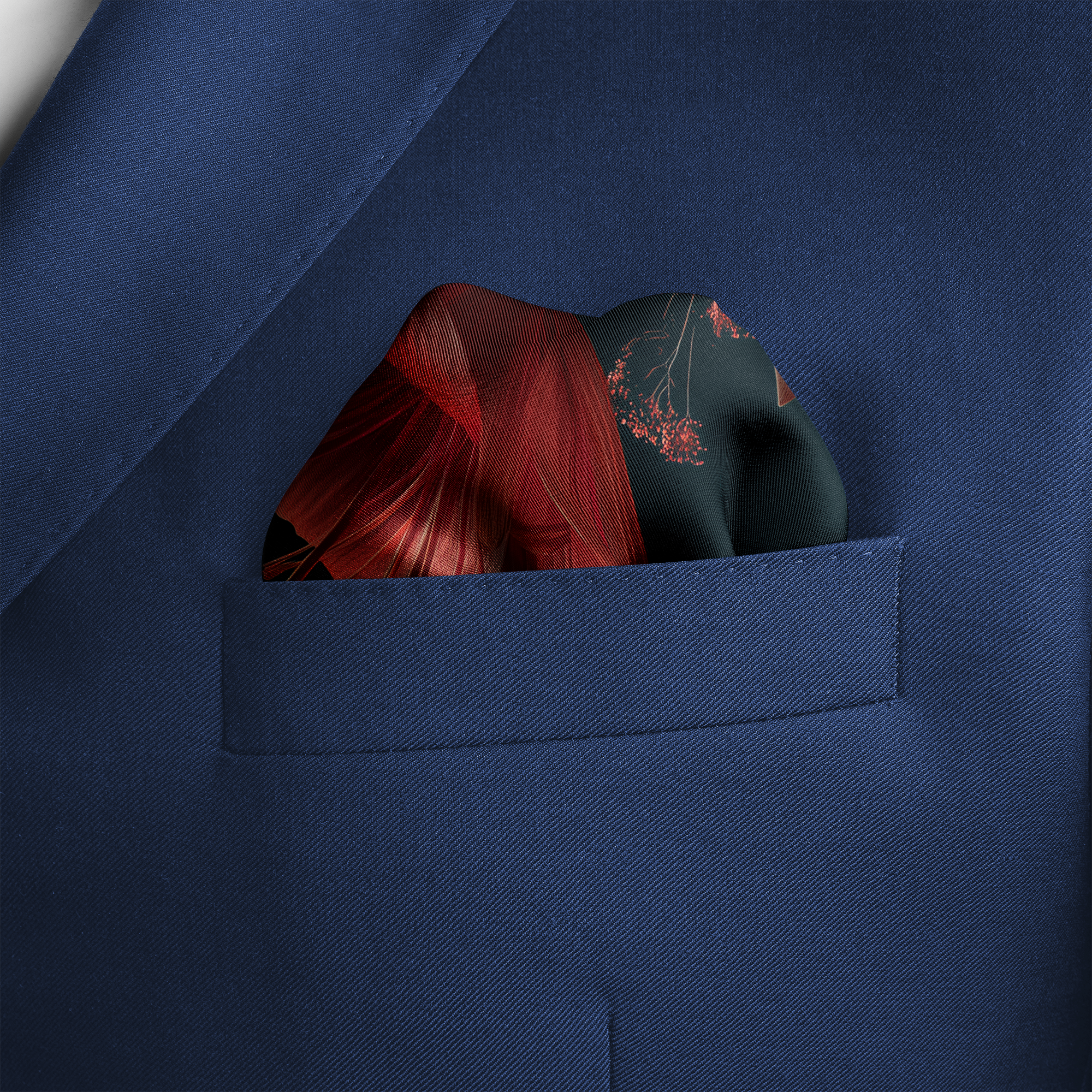 FLAREBLOOM SILK POCKET SQUARE