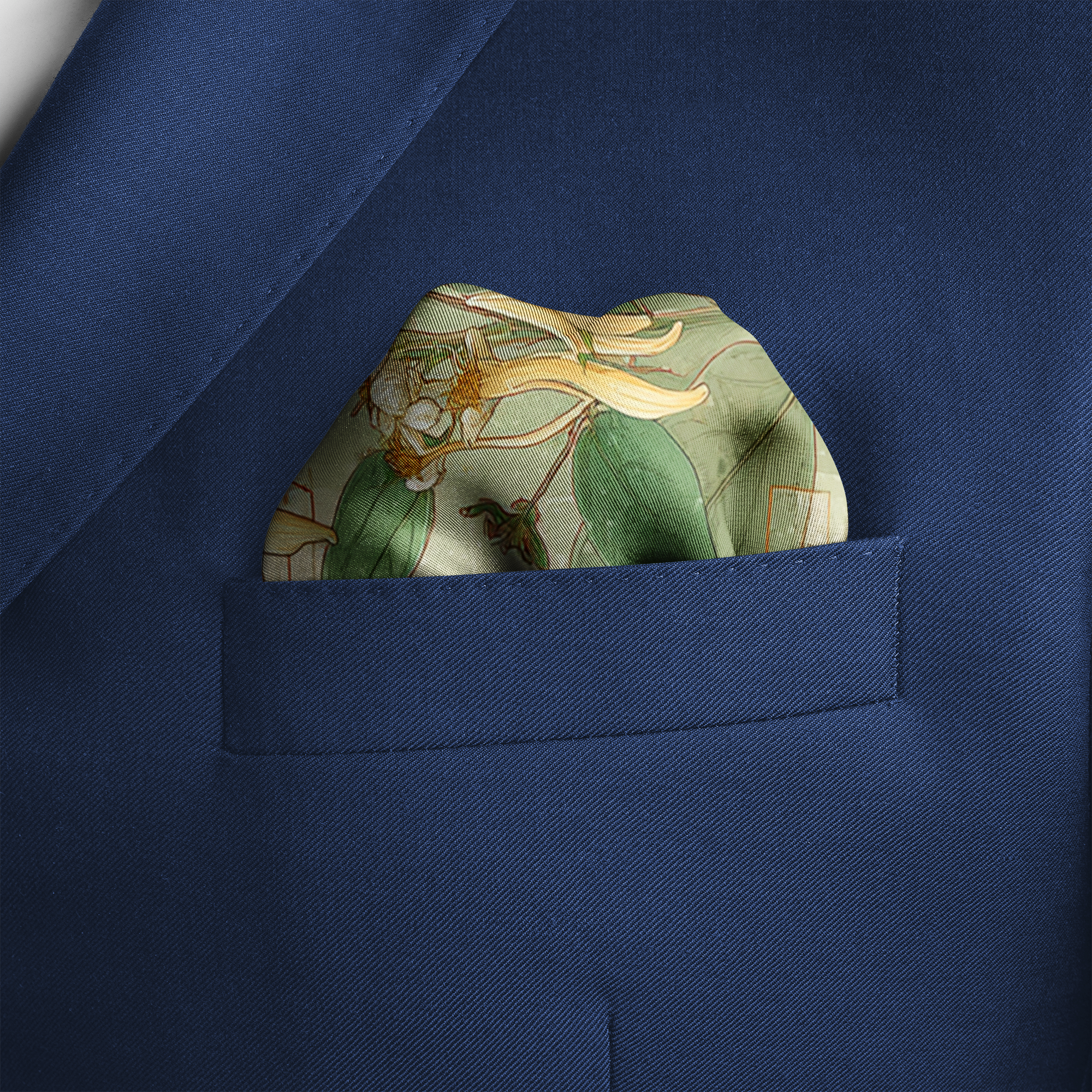 HERBARIUM SILK POCKET SQUARE