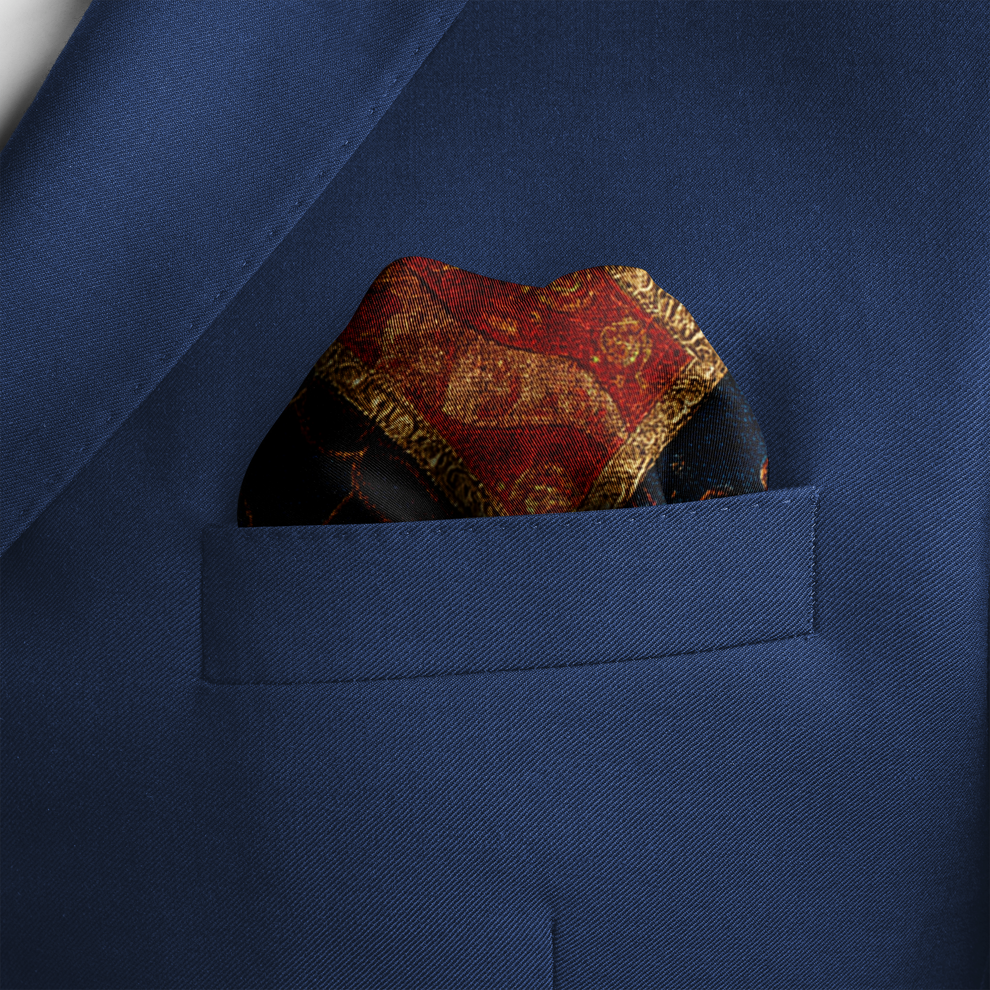 MOSAICO SILK POCKET SQUARE