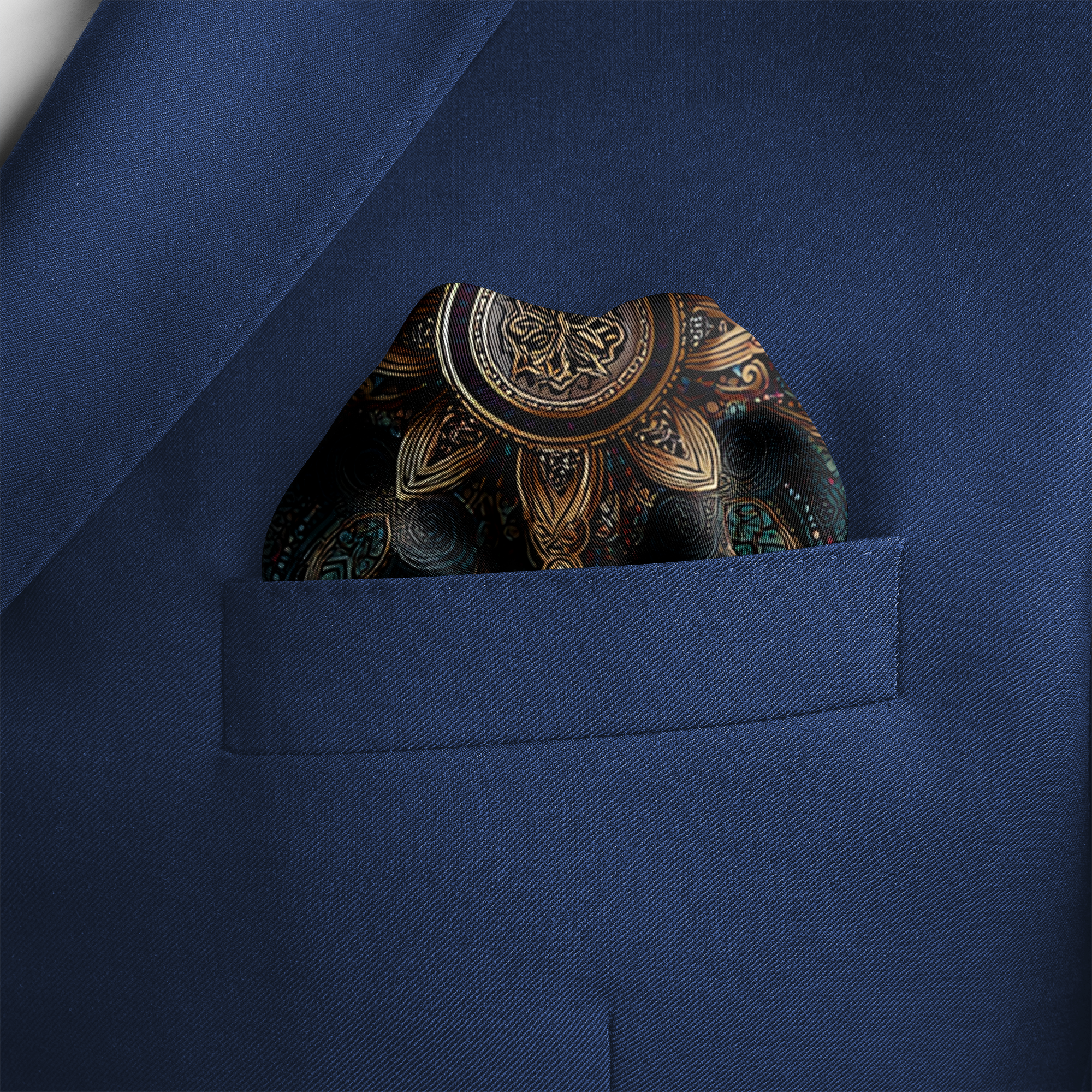 BARZIN SILK POCKET SQUARE