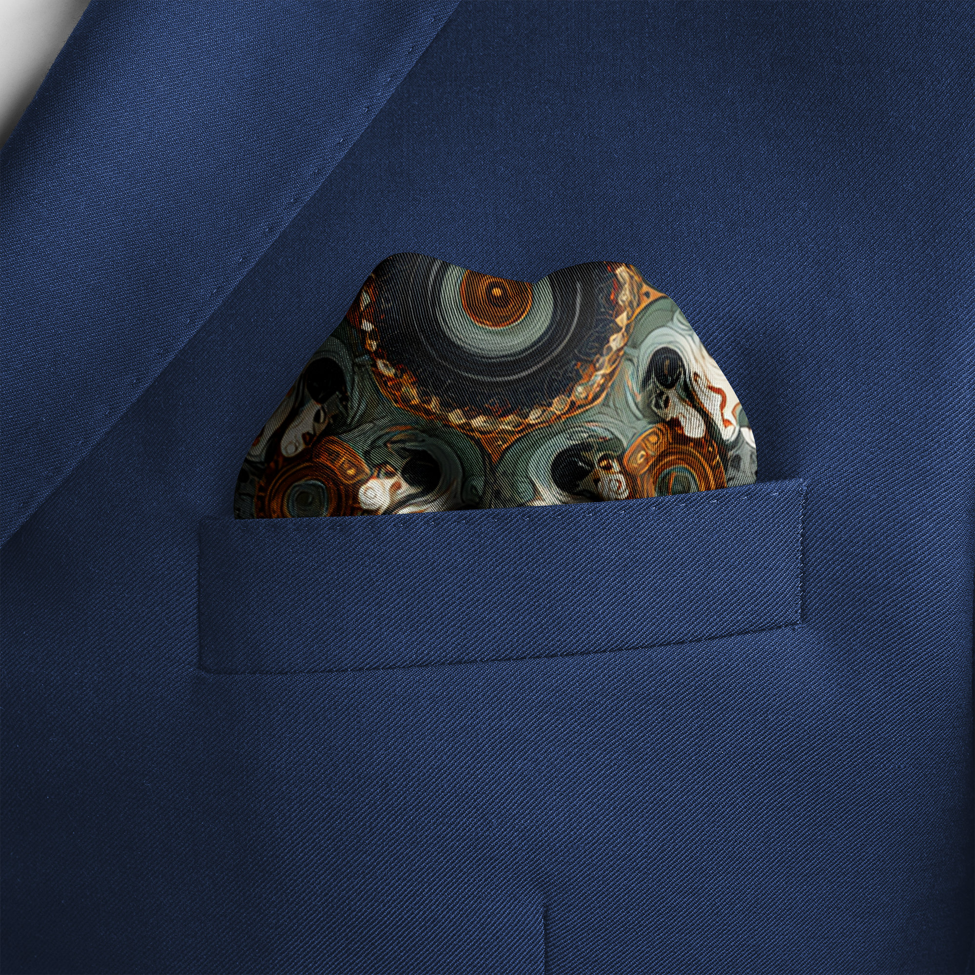 VERMILLION SILK POCKET SQUARE