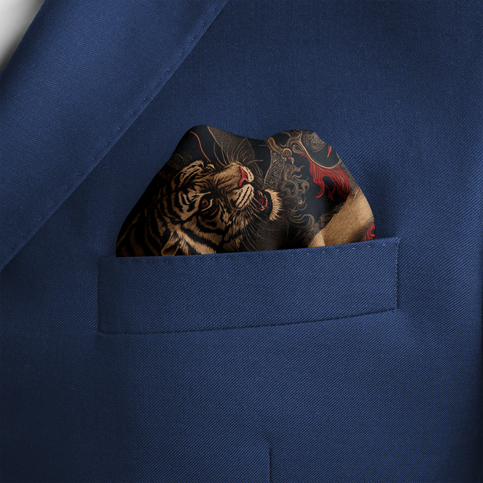 DRAVON SILK POCKET SQUARE