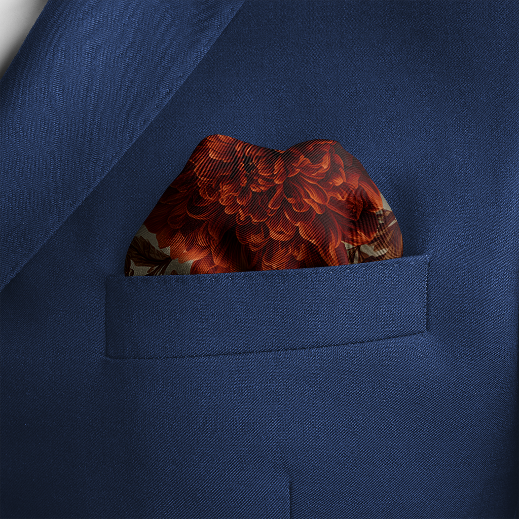 AMARANTH SILK POCKET SQUARE