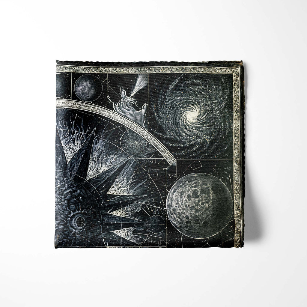 DARK COSMIC SILK POCKET SQUARE
