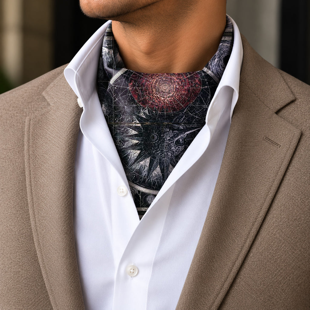 DARK COSMIC SILK ASCOT – PREMIUM COLLECTION