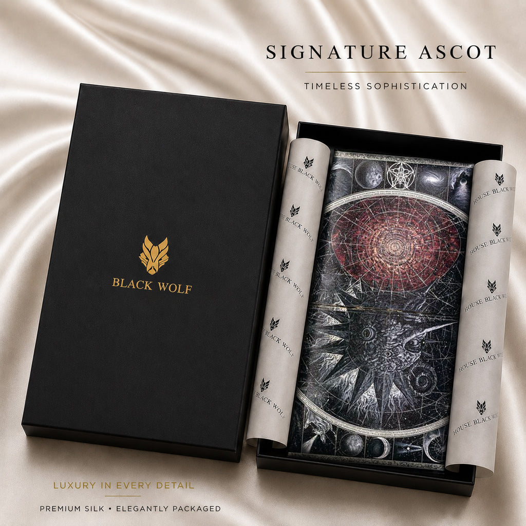 DARK COSMIC SILK ASCOT – PREMIUM COLLECTION