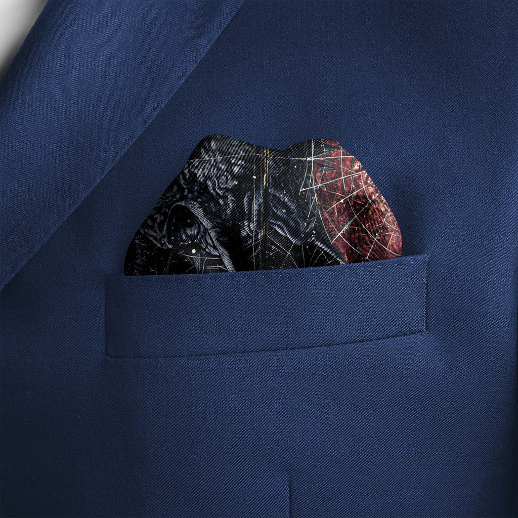 DARK COSMIC SILK POCKET SQUARE