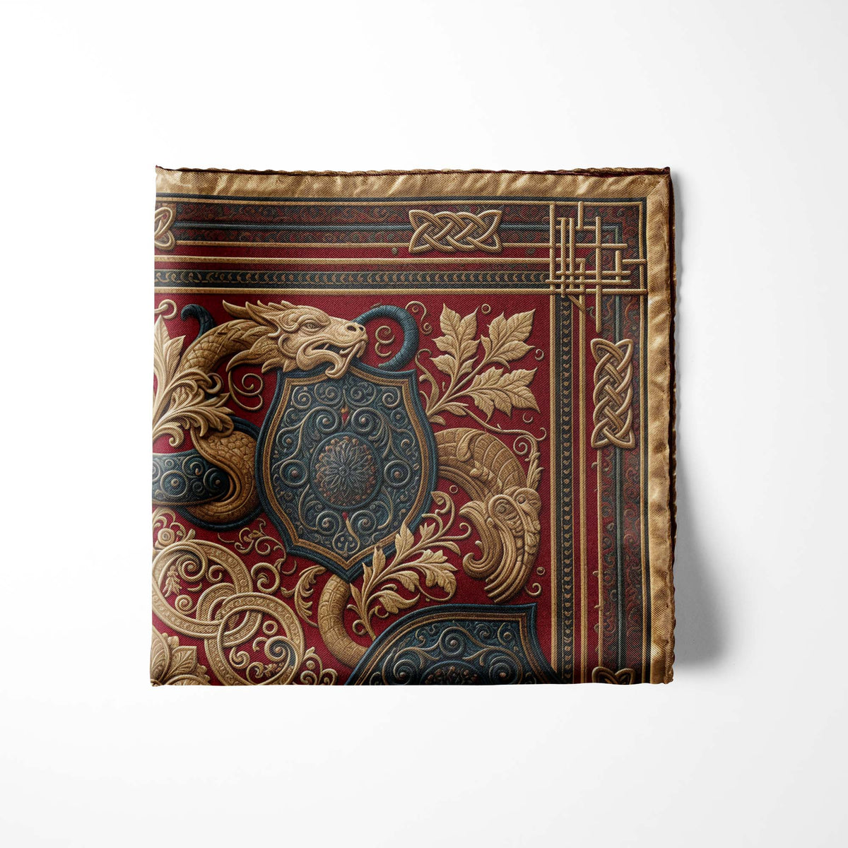 DRAGON DYNASTY SILK POCKET SQUARE