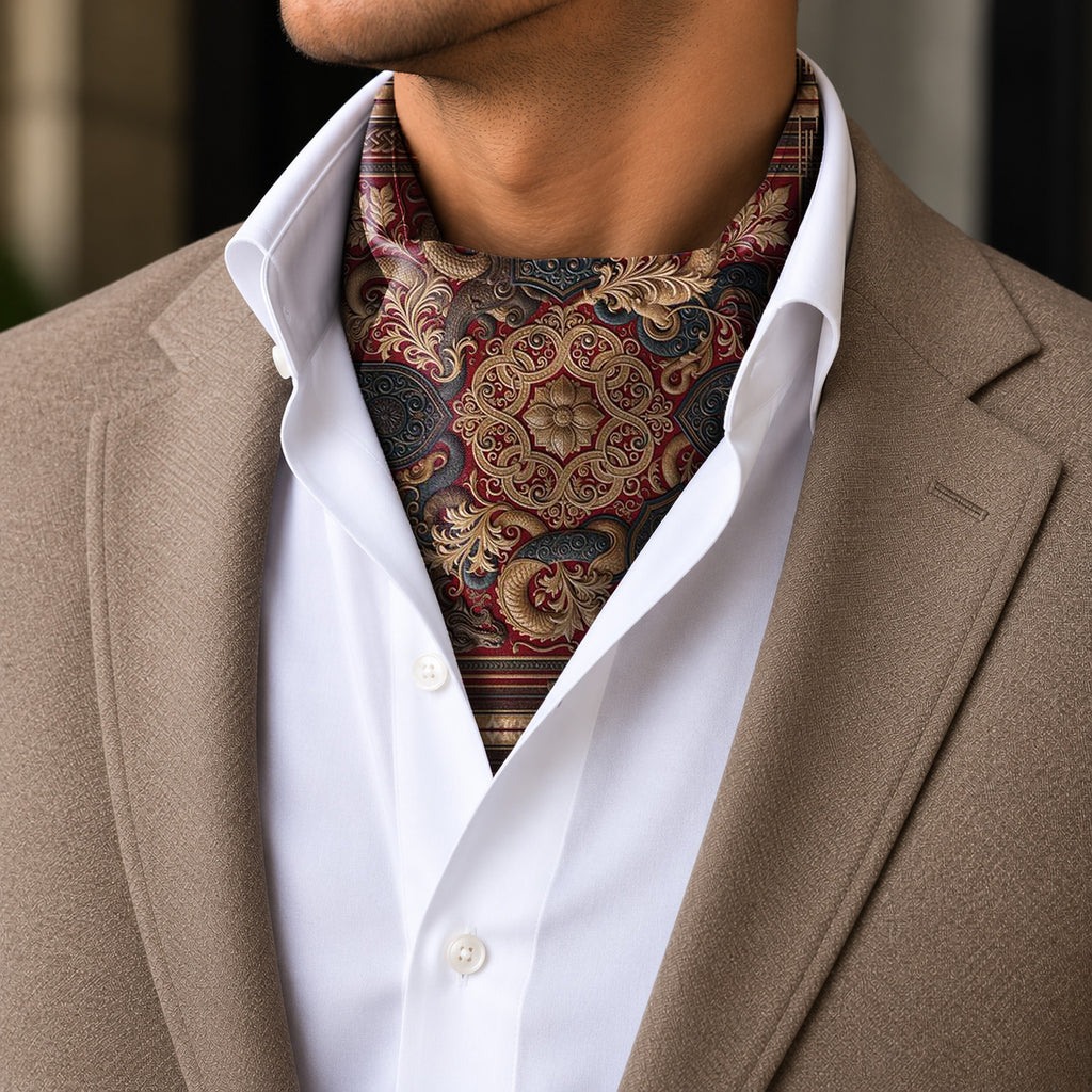 DRAGON DYNASTY SILK ASCOT – PREMIUM COLLECTION