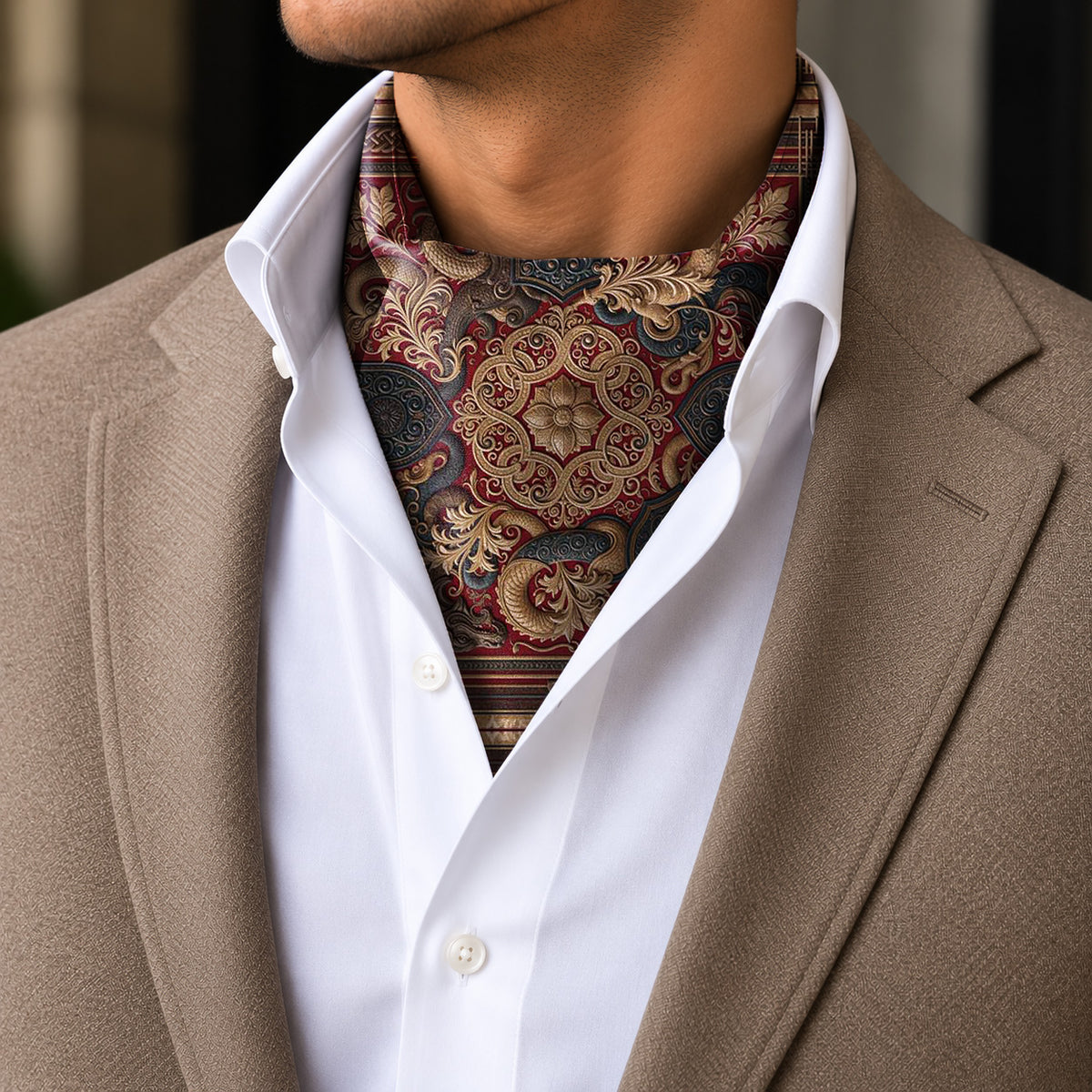 DRAGON DYNASTY SILK ASCOT – PREMIUM COLLECTION