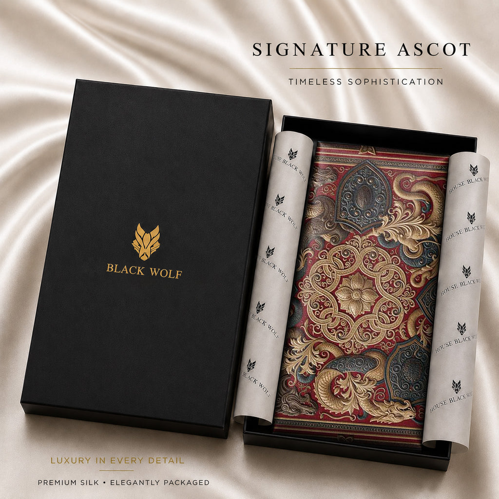 DRAGON DYNASTY SILK ASCOT – PREMIUM COLLECTION
