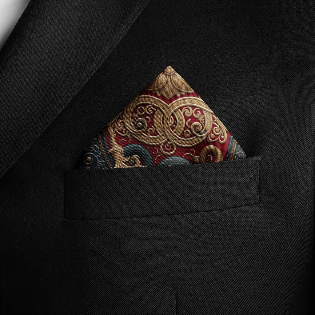 DRAGON DYNASTY SILK POCKET SQUARE