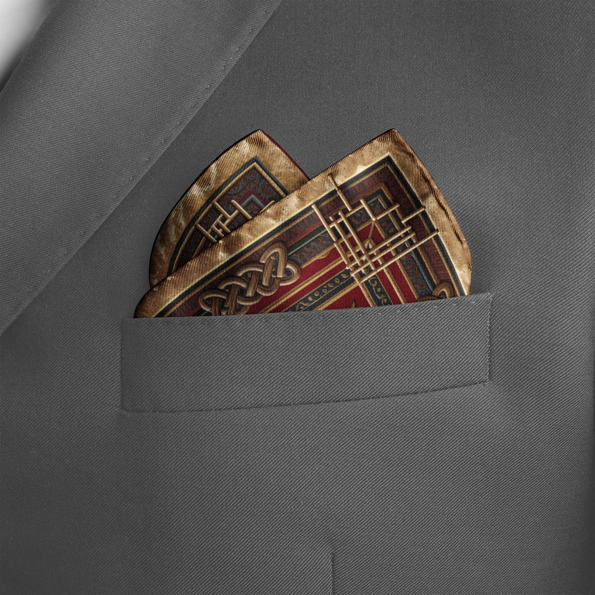 DRAGON DYNASTY SILK POCKET SQUARE