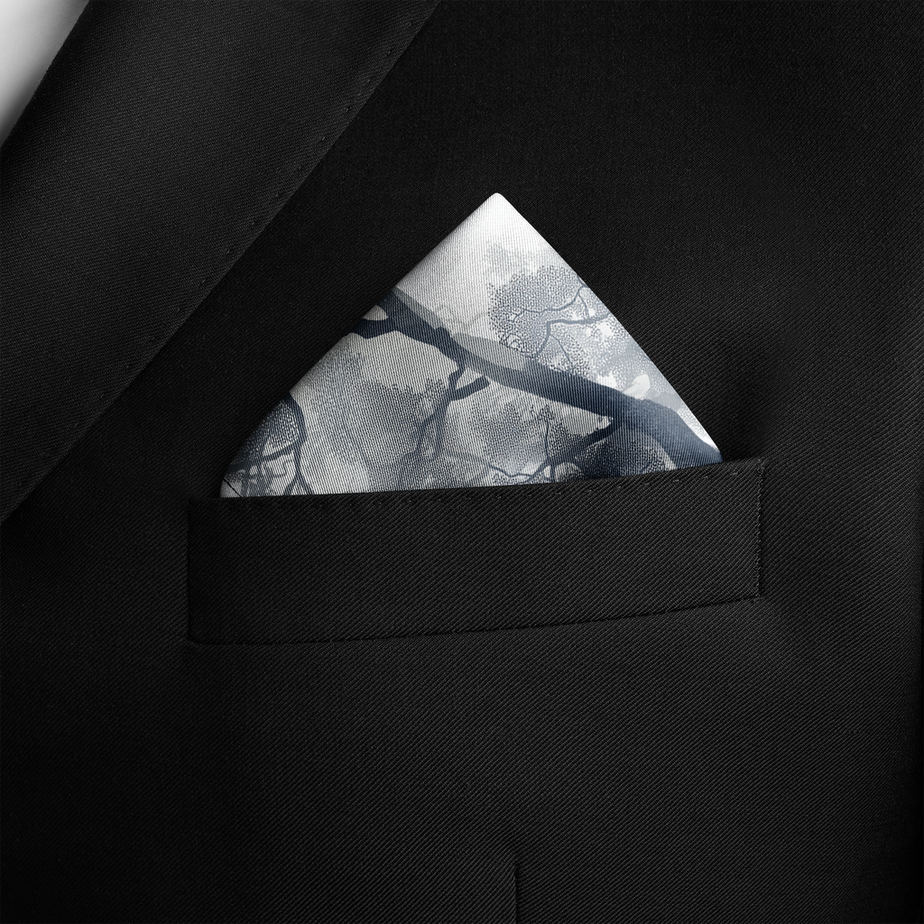 VEINSCAPE SILK POCKET SQUARE