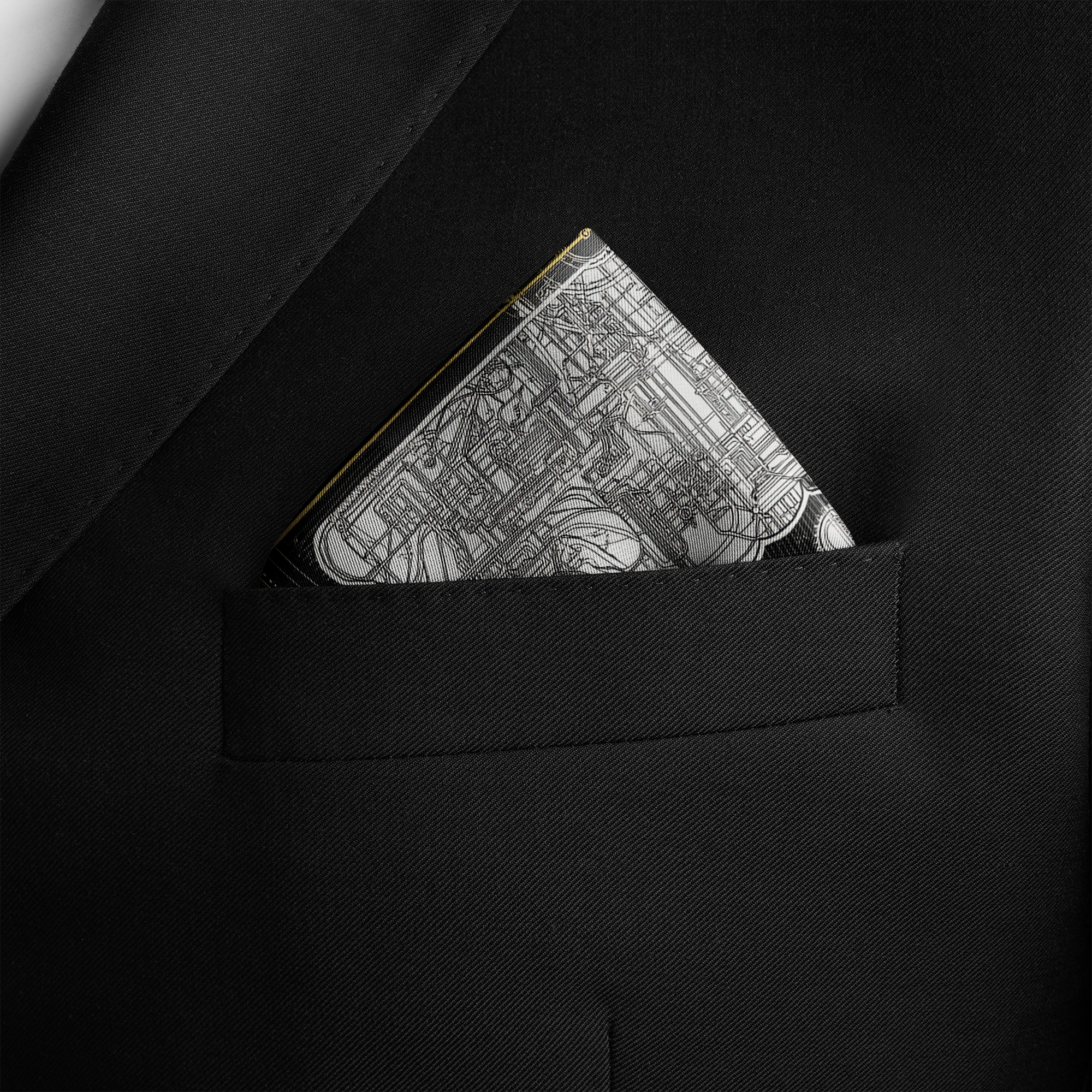 COGMIND SILK POCKET SQUARE