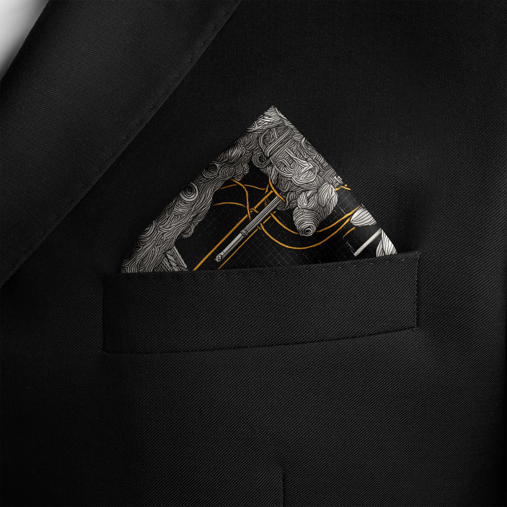 TECHFLORA SILK POCKET SQUARE