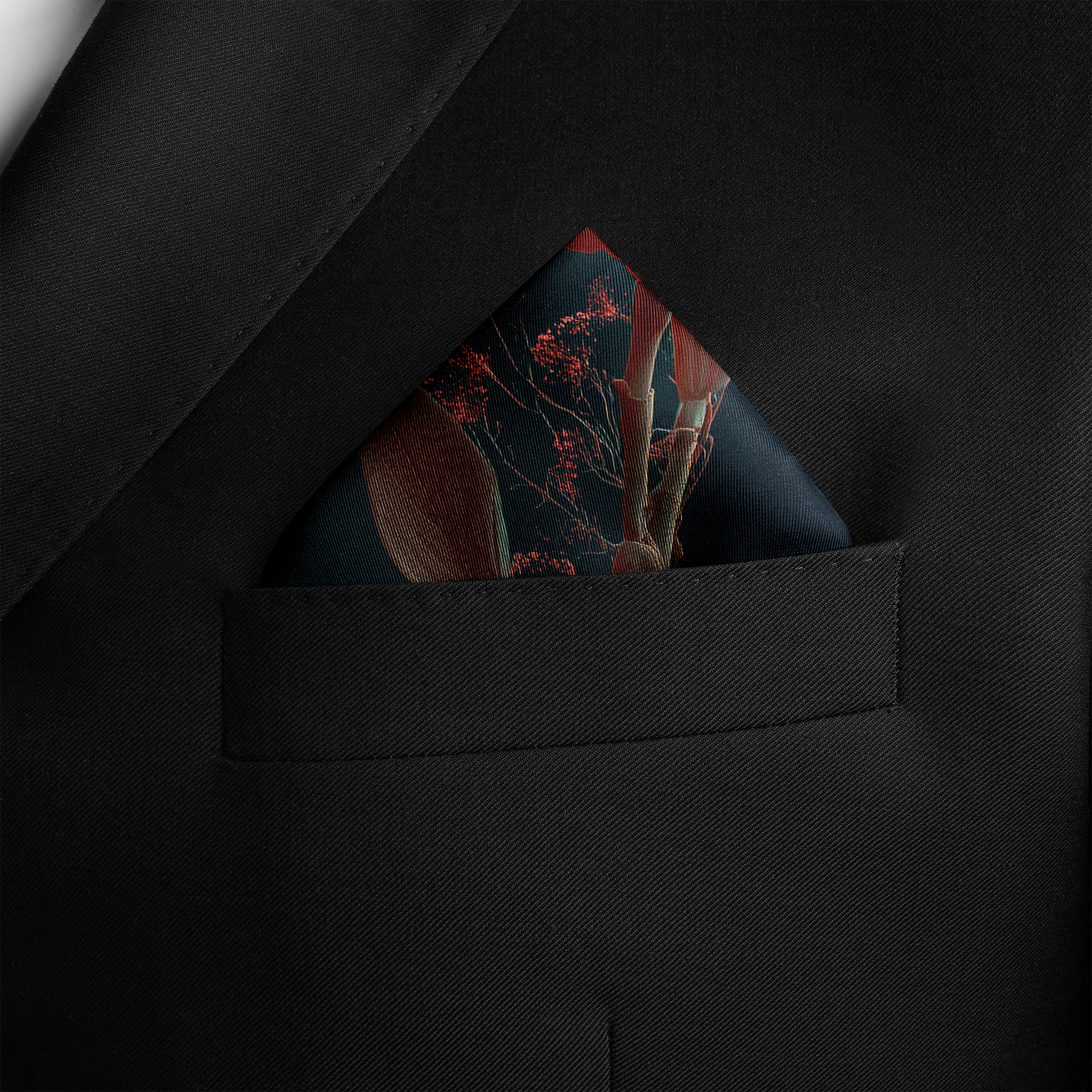 FLAREBLOOM SILK POCKET SQUARE