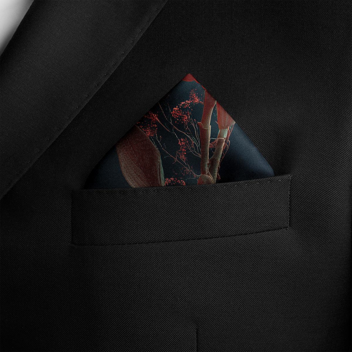 FLAREBLOOM SILK POCKET SQUARE