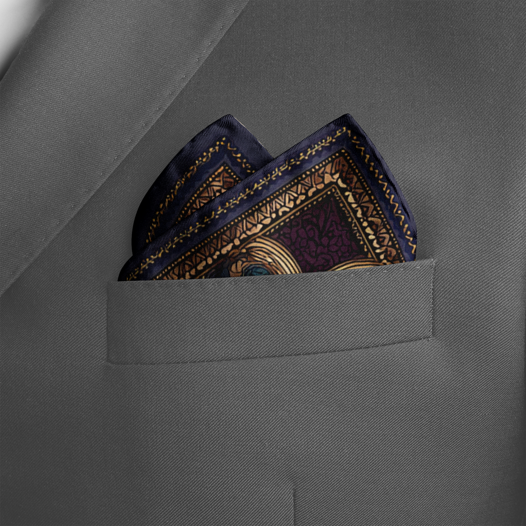 BARZIN SILK POCKET SQUARE